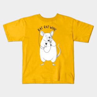 Rat Rat Wine | Animal Karaoke Kids T-Shirt